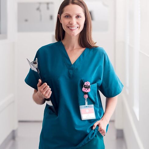 AFRITEE Autumn Badge Reel Retractable - Cute Orange Pumpkin Car Nurse ID Badge Reel with Alligator Clip, Funny Acrylic Retractable Badge Holder for Halloween Hospital Student Medical Assistant Gifts in Kuwait