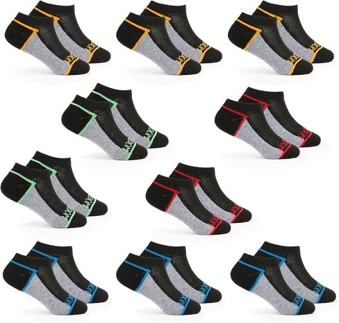Fruit of the Loom Boys Socks - Low Cut Ankle Socks 10 Pack - Cushioned, Breathable, No Show Kids Socks (Little/Big Boys) in Saudi Arabia