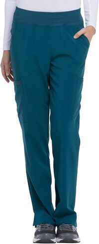 Dickies Scrub Set for Women V-Neck Top DK615 Natural Rise Tapered Leg Pull-On Pant DK005 with 360° Stretch Fabric, Caribbean Blue- M Top/M Pant in Saudi Arabia
