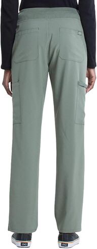 Dickies Scrub Set for Women V-Neck Top DK615 Natural Rise Tapered Leg Pull-On Pant DK005 with 360° Stretch Fabric, Olive- L Top/L Pant in Saudi Arabia
