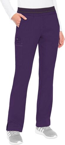 Med Couture Scrub Set for Women, 11 Pockets with V-Neck Scrub Top MC7459 and Comfortable Scrub Pants, MC7739, Eggplant - M Top/M Pant in Saudi Arabia