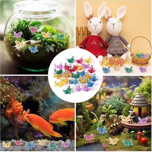24pcs Mini Resin Axolotl Figurines, Glitter Miniature Axolotl Charms Toys Tiny Animal Cheap Figures for DIY Craft Garden Landscape Dollhouse Aquarium Ornament Home Decorations (6 Colors) in Saudi Arabia