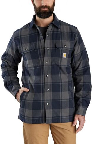 Carhartt Men's Relaxed Fit Flannel Sherpa-Lined Shirt Jac in Saudi Arabia