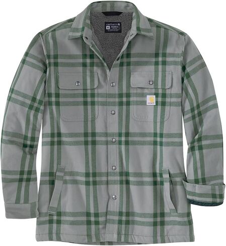 Carhartt Men's Relaxed Fit Flannel Sherpa-Lined Shirt Jac in Saudi Arabia