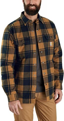 Carhartt Men's Relaxed Fit Flannel Sherpa-Lined Shirt Jac in Saudi Arabia