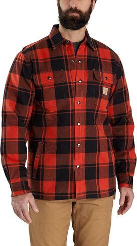 Carhartt Men's Relaxed Fit Flannel Sherpa-Lined Shirt Jac in Saudi Arabia