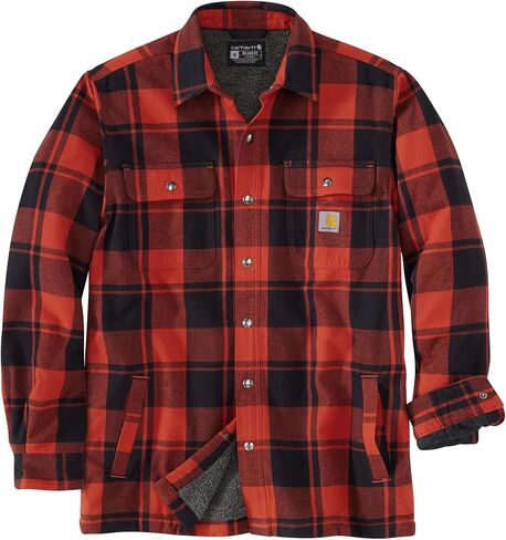 Carhartt Men's Relaxed Fit Flannel Sherpa-Lined Shirt Jac in Saudi Arabia