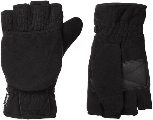 قفازات Isotoner الرياضية الذكية Dri Woven Sport Flip Top للنساء - 30542 (أسود، S/M) in Kuwait