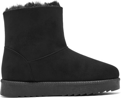 Snow Boots for Women Suede Faux Fur Lining Classic Anti-Slip Warm Winter Booties Slip On Memory Foam Comfort Indoor & Outdoor Ankle Boots in Kuwait