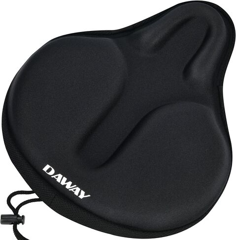 DAWAY S7 Gel Padded Bike Seat Cover - Comfortable Shock-Absorbing Honeycomb Bicycle Saddle Cushion for Men Women, Non-Slip, Easy to Clean, Fits for Peloton, Mountain, Road, Exercise Bike, Pink, 11"x7" in Saudi Arabia