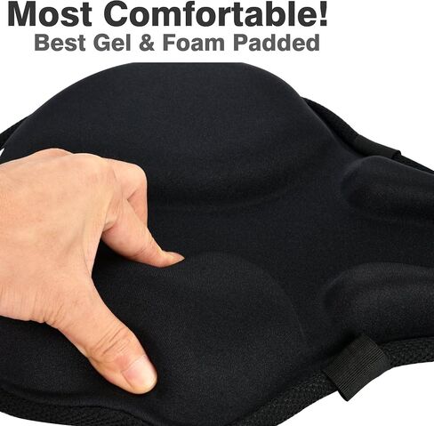 DAWAY S7 Gel Padded Bike Seat Cover - Comfortable Shock-Absorbing Honeycomb Bicycle Saddle Cushion for Men Women, Non-Slip, Easy to Clean, Fits for Peloton, Mountain, Road, Exercise Bike, Pink, 11"x7" in Saudi Arabia