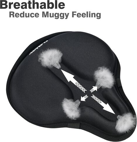 DAWAY S7 Gel Padded Bike Seat Cover - Comfortable Shock-Absorbing Honeycomb Bicycle Saddle Cushion for Men Women, Non-Slip, Easy to Clean, Fits for Peloton, Mountain, Road, Exercise Bike, Pink, 11"x7" in Saudi Arabia