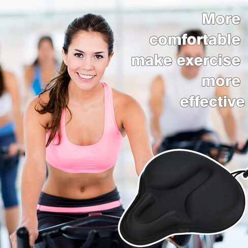 DAWAY S7 Gel Padded Bike Seat Cover - Comfortable Shock-Absorbing Honeycomb Bicycle Saddle Cushion for Men Women, Non-Slip, Easy to Clean, Fits for Peloton, Mountain, Road, Exercise Bike, Pink, 11"x7" in Saudi Arabia