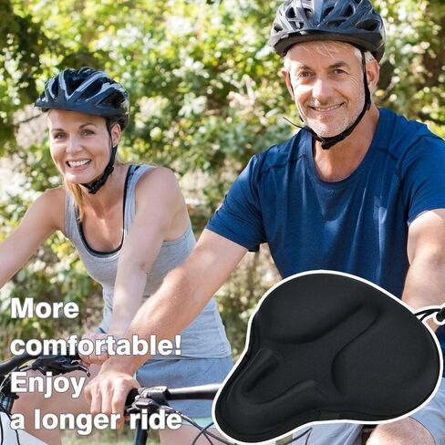 DAWAY S7 Gel Padded Bike Seat Cover - Comfortable Shock-Absorbing Honeycomb Bicycle Saddle Cushion for Men Women, Non-Slip, Easy to Clean, Fits for Peloton, Mountain, Road, Exercise Bike, Pink, 11"x7" in Saudi Arabia