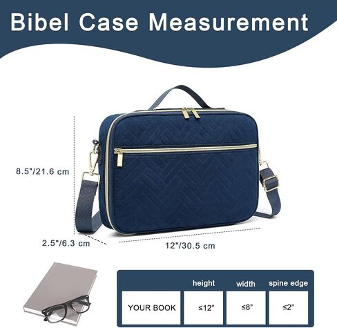 Bible Cover Case for Women Detachable Bible Bag Shoulder Strap Church Bag Large Bible Covers Carrying Bible Case for Men in Saudi Arabia