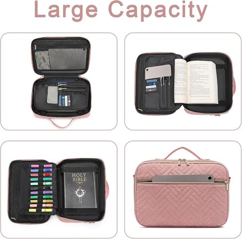 Bible Cover Case for Women Detachable Bible Bag Shoulder Strap Church Bag Large Bible Covers Carrying Bible Case for Men in Saudi Arabia
