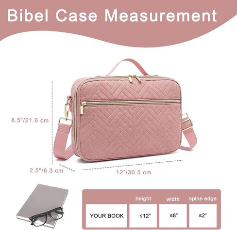 Bible Cover Case for Women Detachable Bible Bag Shoulder Strap Church Bag Large Bible Covers Carrying Bible Case for Men in Saudi Arabia