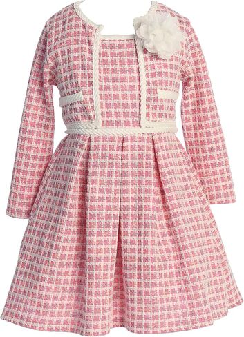 iGirlDress Girls 2 Pieces Velvet Dress Crop Jacket Holiday Flower Girl Dress USA 4-14 in Kuwait