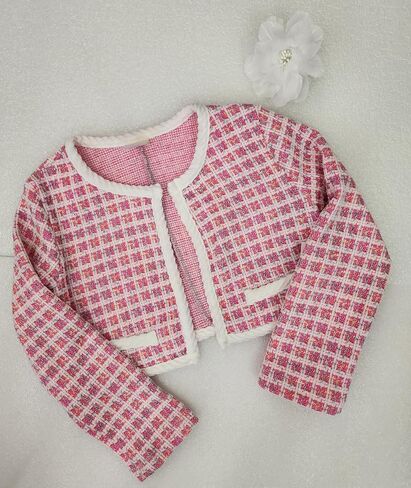 iGirlDress Girls 2 Pieces Velvet Dress Crop Jacket Holiday Flower Girl Dress USA 4-14 in Kuwait
