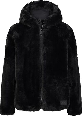 Under Armour womens Fleece Hoodie, Zipper Closure, Lightweight Cozy Fur Hoodie, Carbon Black, Large US in Kuwait