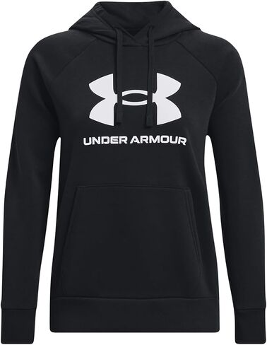 Under Armour Women's Plus Size Rival Fleece Big Logo Hoodie, (001) Black / / White, 1X in Kuwait