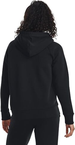 Under Armour Women's Plus Size Rival Fleece Big Logo Hoodie, (001) Black / / White, 1X in Kuwait