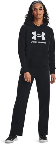 Under Armour Women's Plus Size Rival Fleece Big Logo Hoodie, (001) Black / / White, 1X in Kuwait