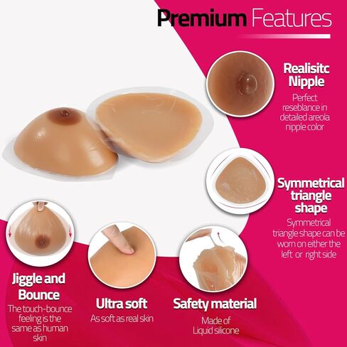 أشكال صدر سيليكون مثلثة ذاتية اللصق من IVITA in Kuwait