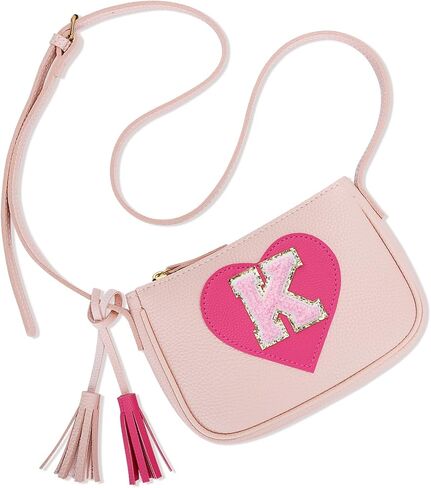 KKXIU Personalized Initial Crossbody Bag with Adjustable Strap,Birthday Gift for Teenager Girl and Big Kids in Saudi Arabia