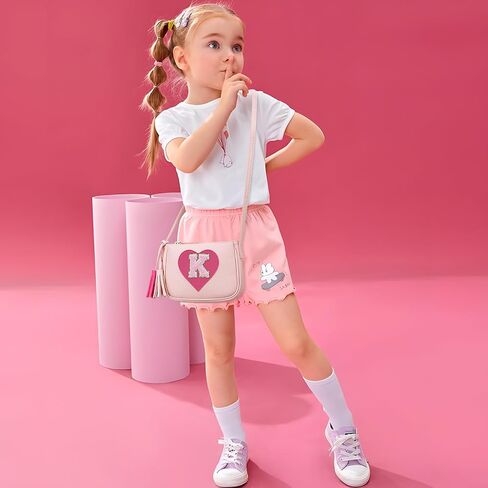 KKXIU Personalized Initial Crossbody Bag with Adjustable Strap,Birthday Gift for Teenager Girl and Big Kids in Saudi Arabia