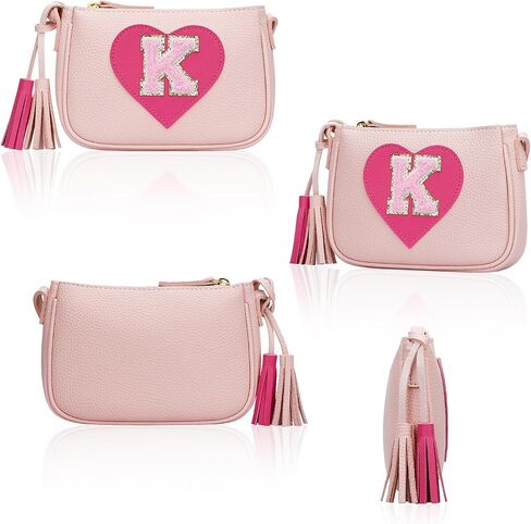 KKXIU Personalized Initial Crossbody Bag with Adjustable Strap,Birthday Gift for Teenager Girl and Big Kids in Saudi Arabia