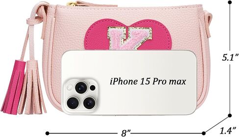 KKXIU Personalized Initial Crossbody Bag with Adjustable Strap,Birthday Gift for Teenager Girl and Big Kids in Saudi Arabia