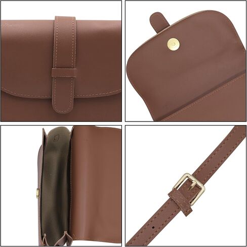 حقائب كروس للنساء، محفظة صغيرة على شكل سرج، حقائب كتف بوهو عتيقة من الجلد الصناعي، محفظة كاجوال للسفر in Kuwait