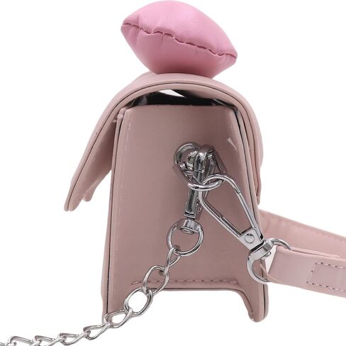 Kids Girls Mini Cute Bow Purse Handbag PU Leather Crossbody Shoulder Chain Bag Small Tote Handbag Wallet Pouch in Saudi Arabia