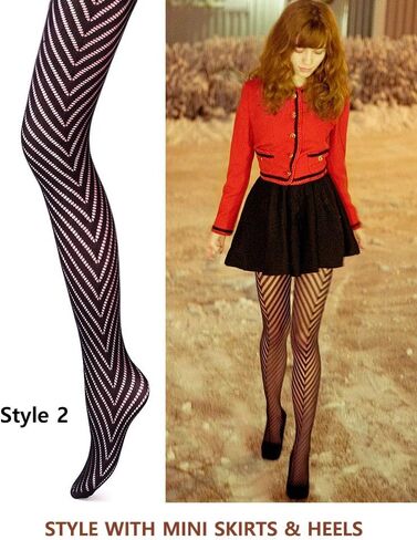 VERO MONTE 4 Styles Women Fishnet Pantyhose 4 Pairs Black Tights Snake Fishnets in Saudi Arabia