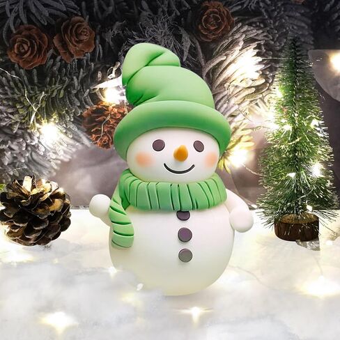 LAWOHO Big Build a Snowman Kit with 500ML Clear Slime, Modeling Clay & Slime Charms, Christmas Crafts for Kids, Christmas Stocking Stuffers for Kids & Adults, Snowman Crafts Kit Christmas Party Favors in Saudi Arabia