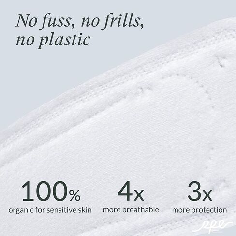 بطانات داخلية طويلة عضوية 100% للنساء، طويلة، غطاء قطني رفيع للغاية، بطانات داخلية طويلة، امتصاص خفيف، بطانات داخلية غير معطرة، مغلفة بشكل فردي (بطانة طويلة، مقاس 2، 192 قيراط) in Kuwait