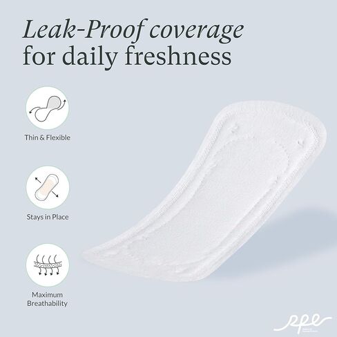 بطانات داخلية طويلة عضوية 100% للنساء، طويلة، غطاء قطني رفيع للغاية، بطانات داخلية طويلة، امتصاص خفيف، بطانات داخلية غير معطرة، مغلفة بشكل فردي (بطانة طويلة، مقاس 2، 192 قيراط) in Kuwait