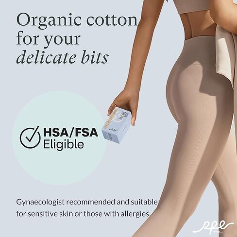 بطانات داخلية طويلة عضوية 100% للنساء، طويلة، غطاء قطني رفيع للغاية، بطانات داخلية طويلة، امتصاص خفيف، بطانات داخلية غير معطرة، مغلفة بشكل فردي (بطانة طويلة، مقاس 2، 192 قيراط) in Kuwait