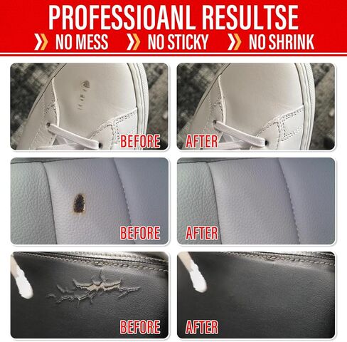 حشو جلدي، إصلاح جلدي قابل للطلاء للخدوش والشقوق والتمزقات والثقوب مع دليل سهل خطوة بخطوة، جل إصلاح الخدوش الجلدية للأحذية الرياضية والأثاث ومقاعد السيارات (أبيض) in Kuwait