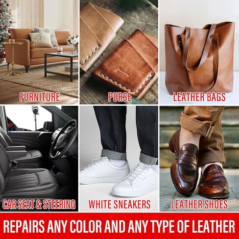 حشو جلدي، إصلاح جلدي قابل للطلاء للخدوش والشقوق والتمزقات والثقوب مع دليل سهل خطوة بخطوة، جل إصلاح الخدوش الجلدية للأحذية الرياضية والأثاث ومقاعد السيارات (أبيض) in Kuwait