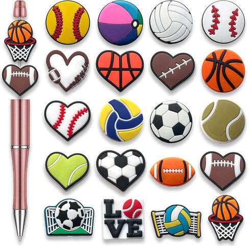 20Pcs Butterfly Flowers Focal Beads for Pens, Cute Silicone Focal Beads for Making DIY Bead Pens Keychain Jewelry in Kuwait