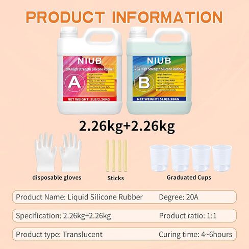 NIUB 20A Silicone Mold Making Kit for Crafts and Resin Casting - 38oz Professional Grade Two-Part Silicone Rubber Mold Making Kit - Perfect for Beginners and Advanced Crafters(Jade Green) in Saudi Arabia