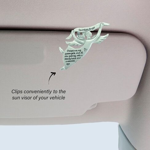 Abbey + CA Gift Guardian Angel Visor Clip, Gift for New and Experienced Drivers, for Safety on The Road (Protect Me) in Kuwait