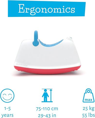 تشيلافيش تراكي 4 في 1؛ كرسي هزاز، مشاية، قطار للركوب واللعب، للأطفال من عمر 1 إلى 5 سنوات، مع ارتفاع مقعد قابل للتعديل، عجلات دوارة 360 درجة صامتة لا تترك علامات، أزرق وأحمر، كبير in Kuwait