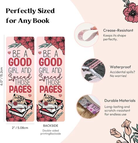 10 عبوات من الإشارات المرجعية الرومانسية، إشارة مرجعية للقصص الخيالية الحارة مع شرابات، إشارات مرجعية مضحكة للنساء والرجال، محبي الكتب، علامات الصفحات للطلاب والمدرسين الذين يقرؤون، هدية قارئ الرومانسية مصنوعة يدويًا in Kuwait