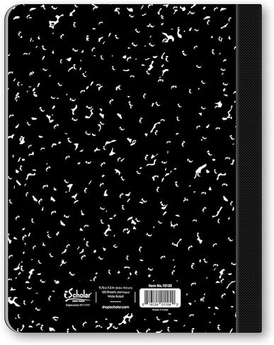 iScholar Black and White Marble Composition Book, 100 Sheets (10100) in Kuwait
