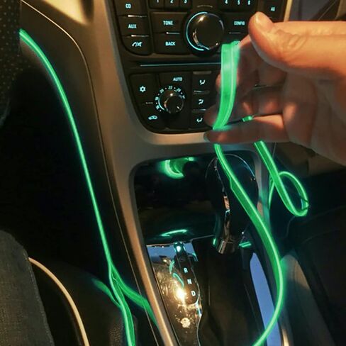 5 Meters Car Interior Lighting Auto LED Strip EL Wire Rope Auto Atmosphere Decorative Lamp Flexible Neon Light DIY in Kuwait