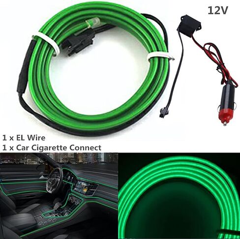 5 Meters Car Interior Lighting Auto LED Strip EL Wire Rope Auto Atmosphere Decorative Lamp Flexible Neon Light DIY in Kuwait
