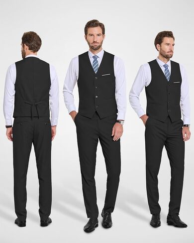 Men's 2-Piece Suit, Vest Pants Set for Men, Fashion Waistcoat with Tie for Wedding, Prom, Homecoming, Business in Saudi Arabia